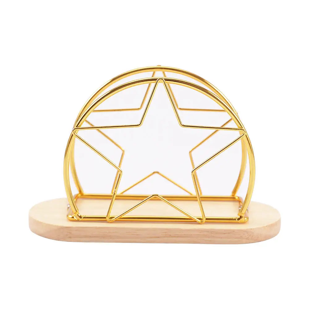 Napkin Holder, Suitable for Kitchen, Restaurant, and Outdoor Use, Matches Various Dining Room Decor Styles, Black,Gold