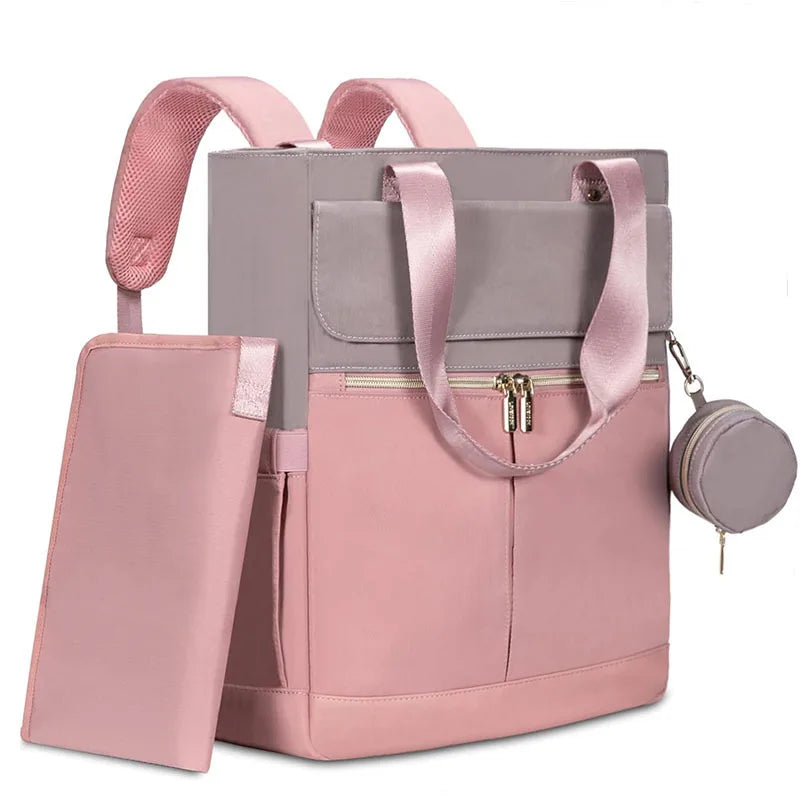 Laptop bag, travel and leisure mommy bag, diaper bag, men's and women's fashionable backpack