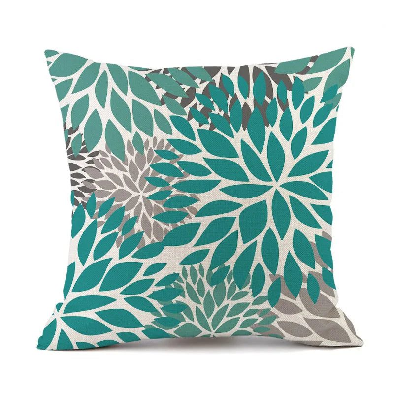 Funda de cojín impermeable para exteriores 45x45 Funda de almohada floral Cojines decorativos para sofá Fundas de almohada