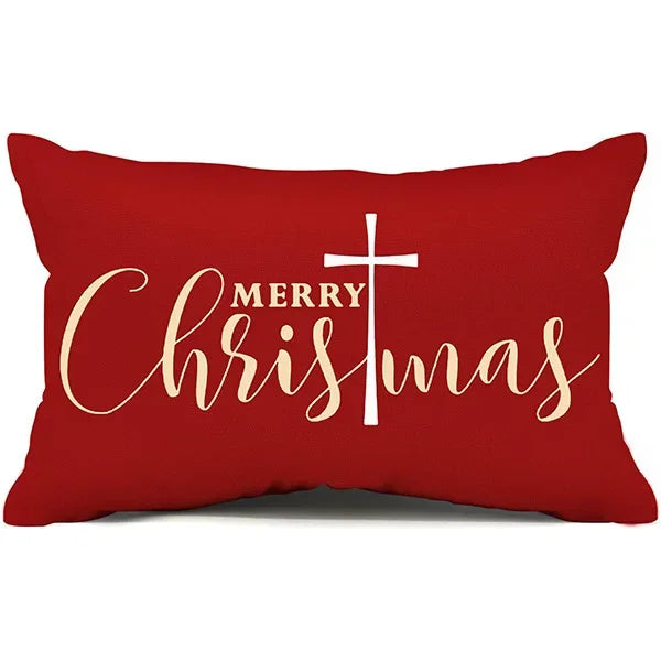 Christmas Linen Pillowcase – Cozy, Festive & Double-Sided Design