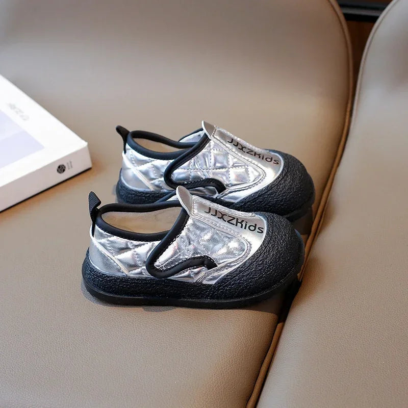 Kids Fashion Cotton Shoes Outdoor Flats Versatile Winter Children's Shoes for Boys Girls Causal Non-slip Toddlers Walking Shoes