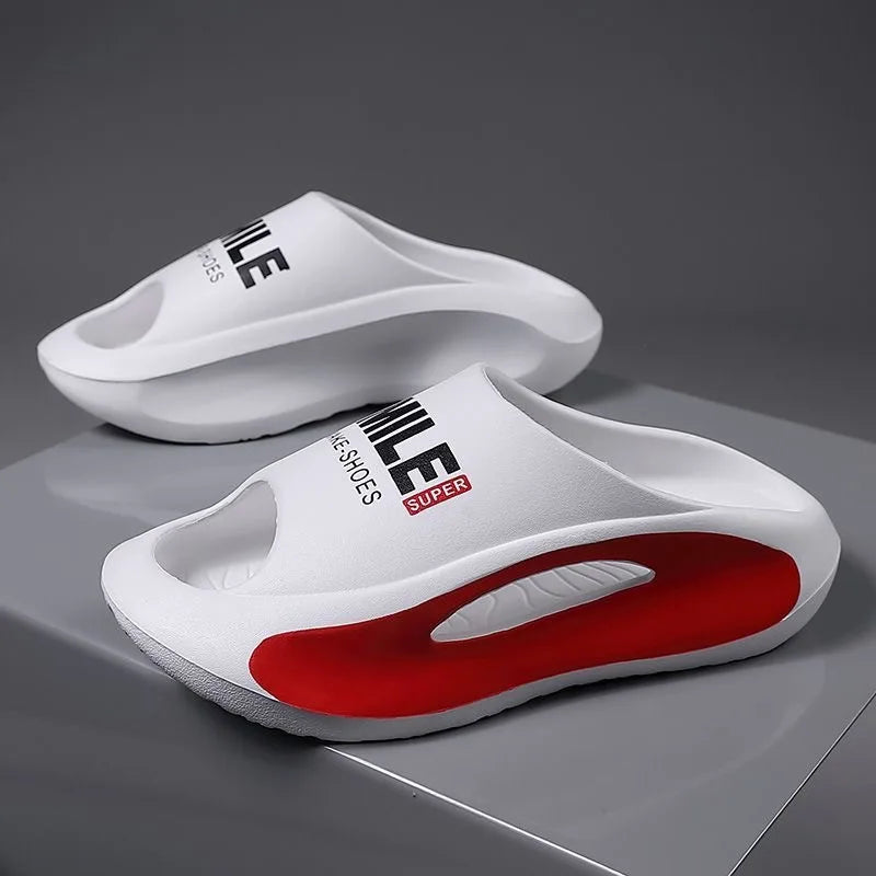 New Men's Slippers Casual Sports Summer Soft Bottom Cool Drag Anti Slip Indoor and Outdoor Durable Trendy Couple Slippers