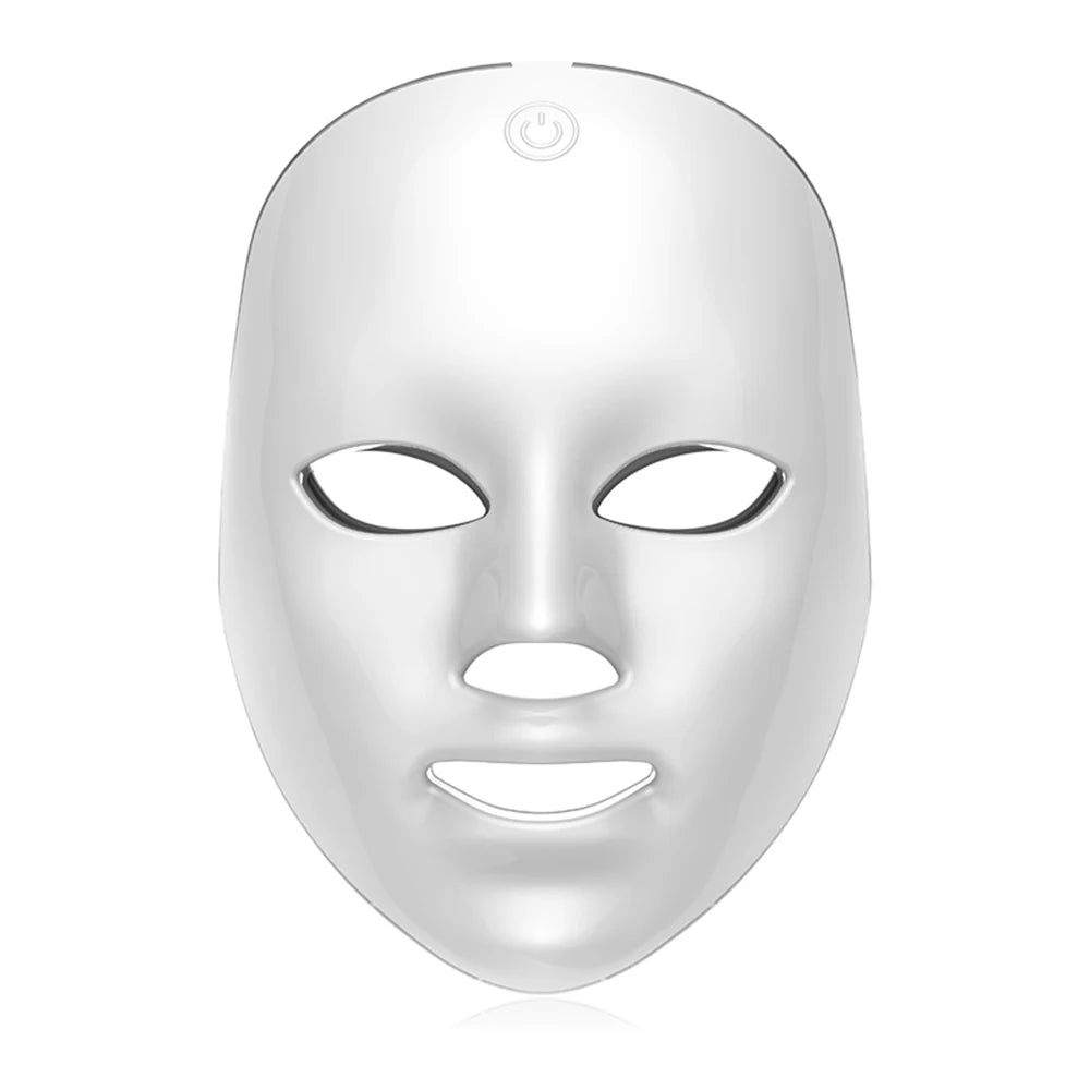 foreverlily 7 Colors Photon Facial LED Mask Red Light Therapy Anti Aging Face Neck Beauty Mask Relaxation Treatment Anti-Wrinkle