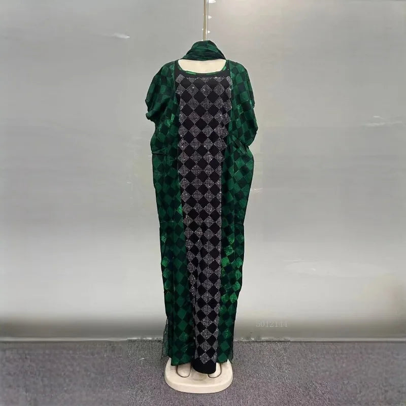 Nuevo Vestido de Algodón Suelto Casual de Verano Transpirable con Estampado Africano de Oriente Medio para Mujer