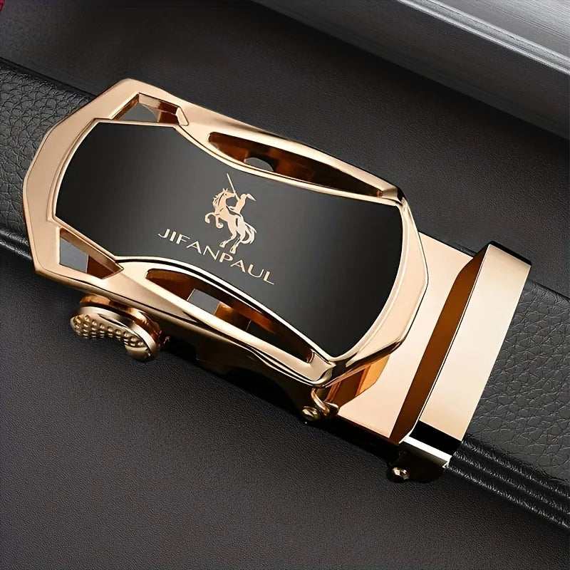 Cinturón de cuero de lujo para hombre – Elegante, duradero y perfecto para uso formal o casual