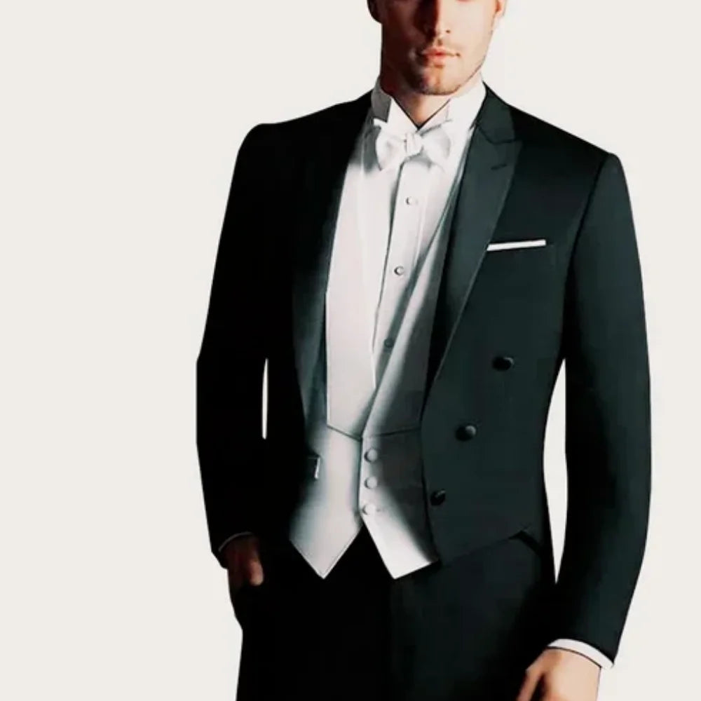 Men's clothing Luxury 3 Piece Jacket Pants Vest Male Clothing Slim Fit Costume Homme Blazer Wedding Groomsmen Men Suits Clothing