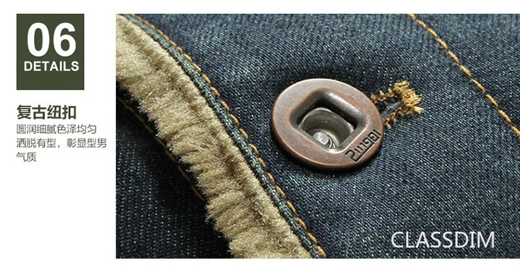 Men Denim Jackets Winter Coats Fleece Warm Jeans Jackets High Quality Male Casual Blue Denim Jackets New Fashion Jeans Coats 5XL