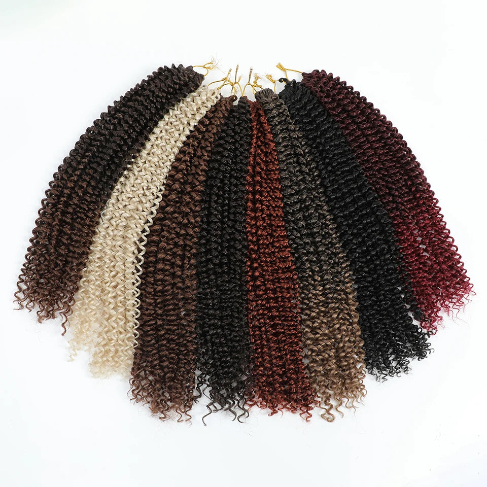 Water Wave Crochet Hair Extensions Synthetic 22 Inch For African Women Afro Curl Braiding Hair Strand Hair Extensions For Female