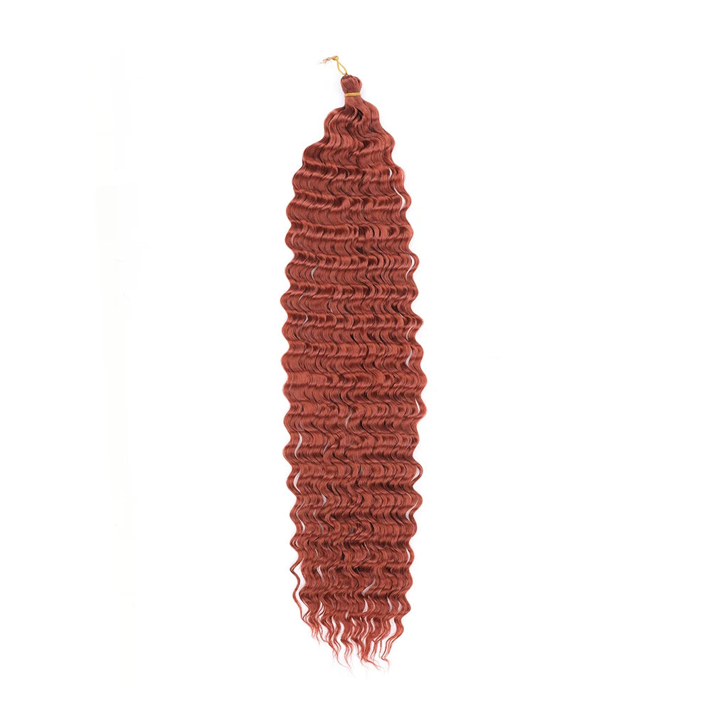 Ocean Wave Crochet Hair Long Deep Wave Curly 22 inch Braiding Hair Soft Synthetic Curly Crochet Hair For Women