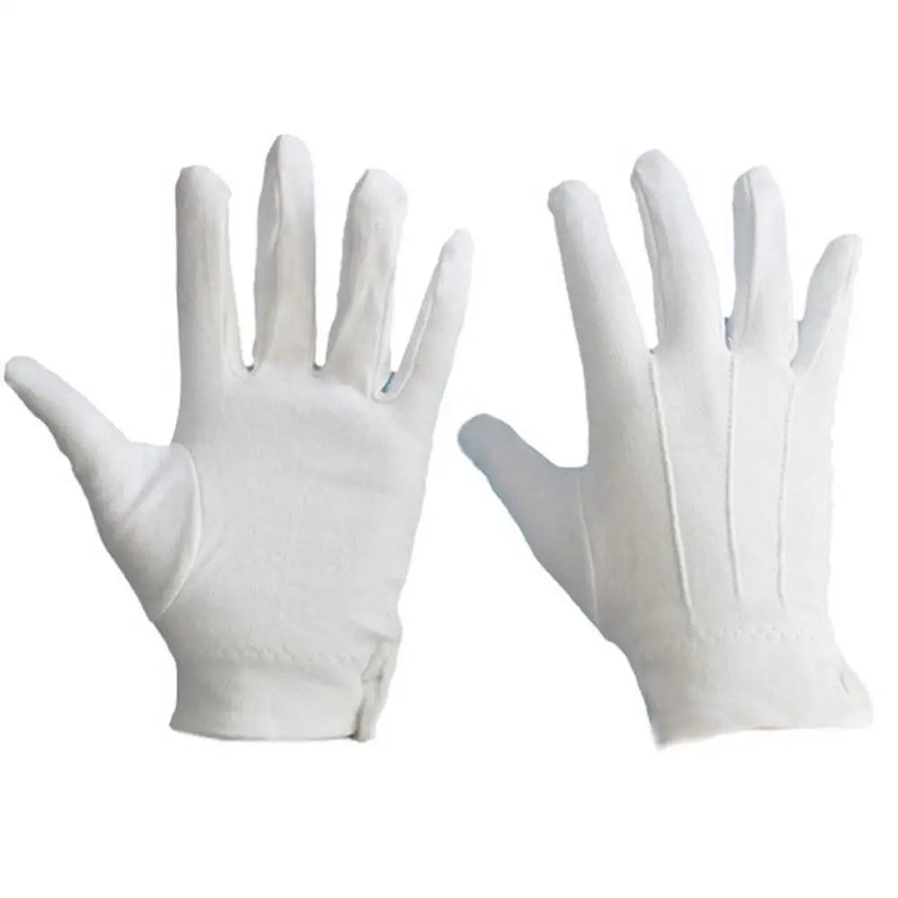 1 Pair Home Working Gloves Comfortable Garden Work Protective Gloves High Stretch Adult White Gloves White Cotton Gloves