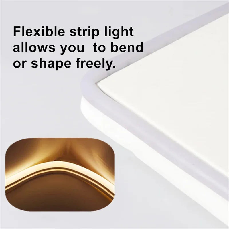 RGB Gaming Lights 16.4ft/5M Neon Rope Lights Soft Lighting for Gaming Desks LED Strip Lights Syncing Support Cutting for Home