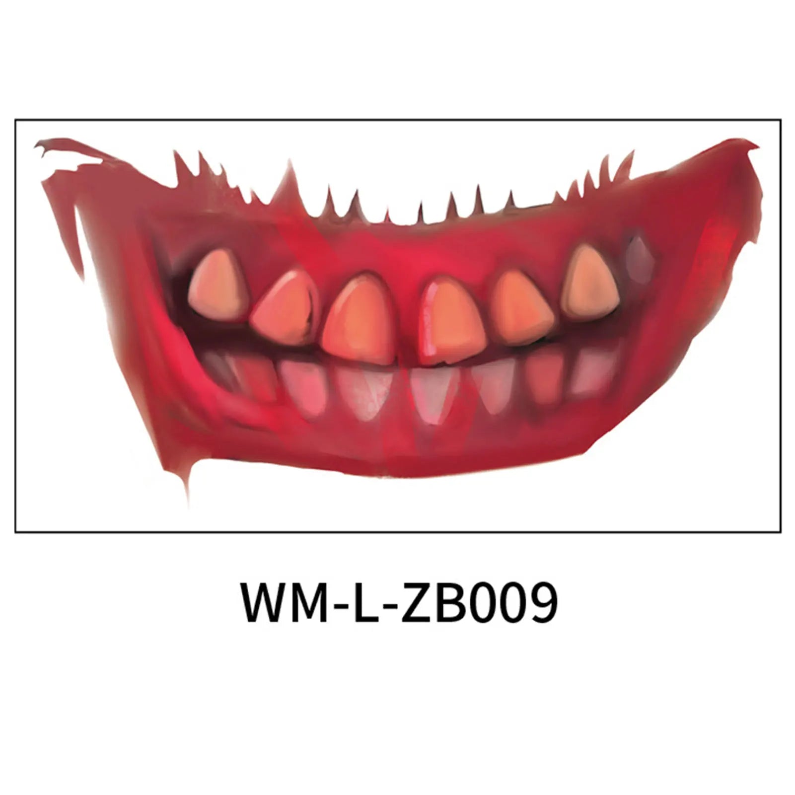 Halloween Mouth Tattoo Stickers 10PCS Scary Lip Fake Tattoos for Party Decoration DIY Horror Cosplay Makeup