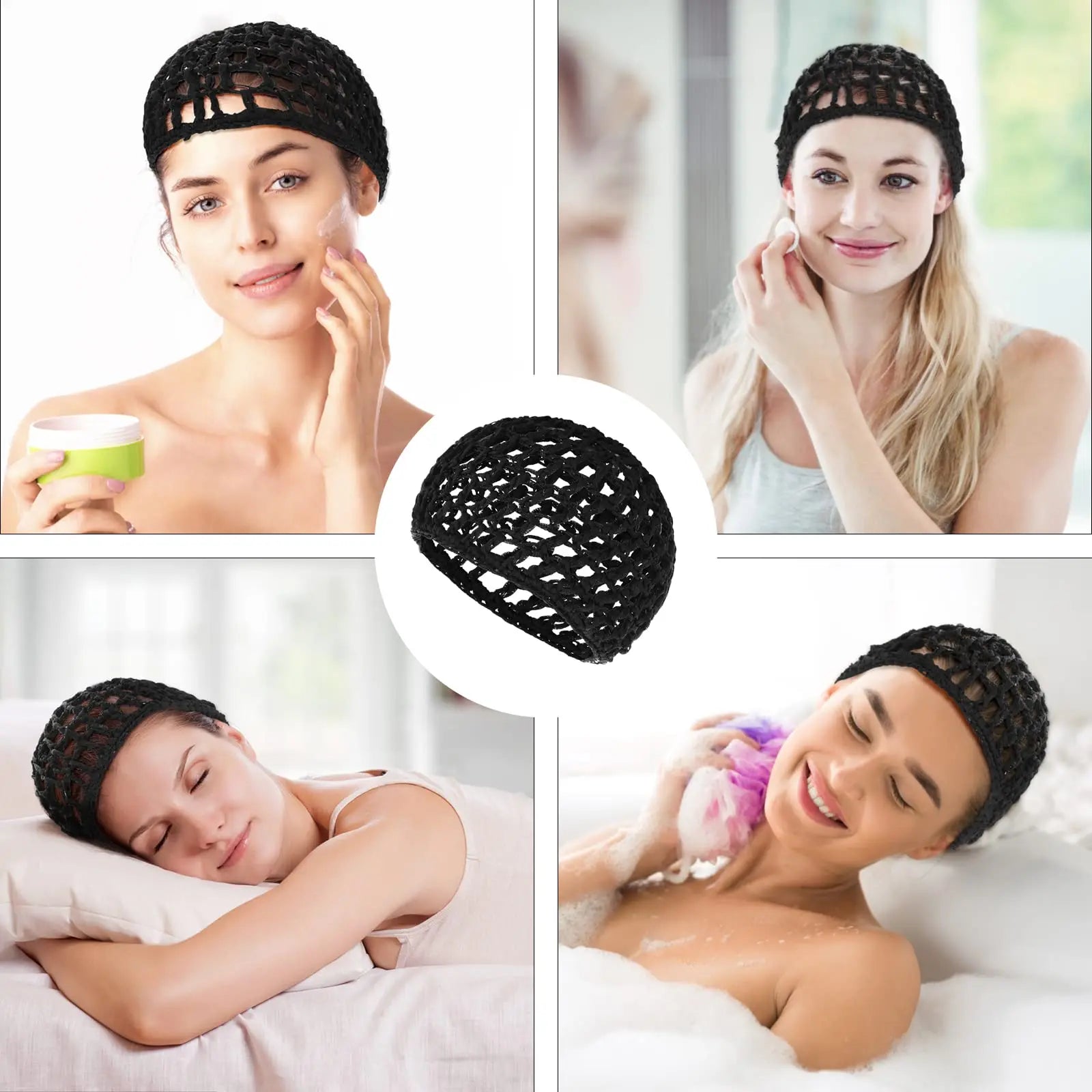 Adjustable Wig Cap for Thick Long Hair - Net Mesh Fishnet Grip Headband for Braided Weaving and Crochet Sew Weave