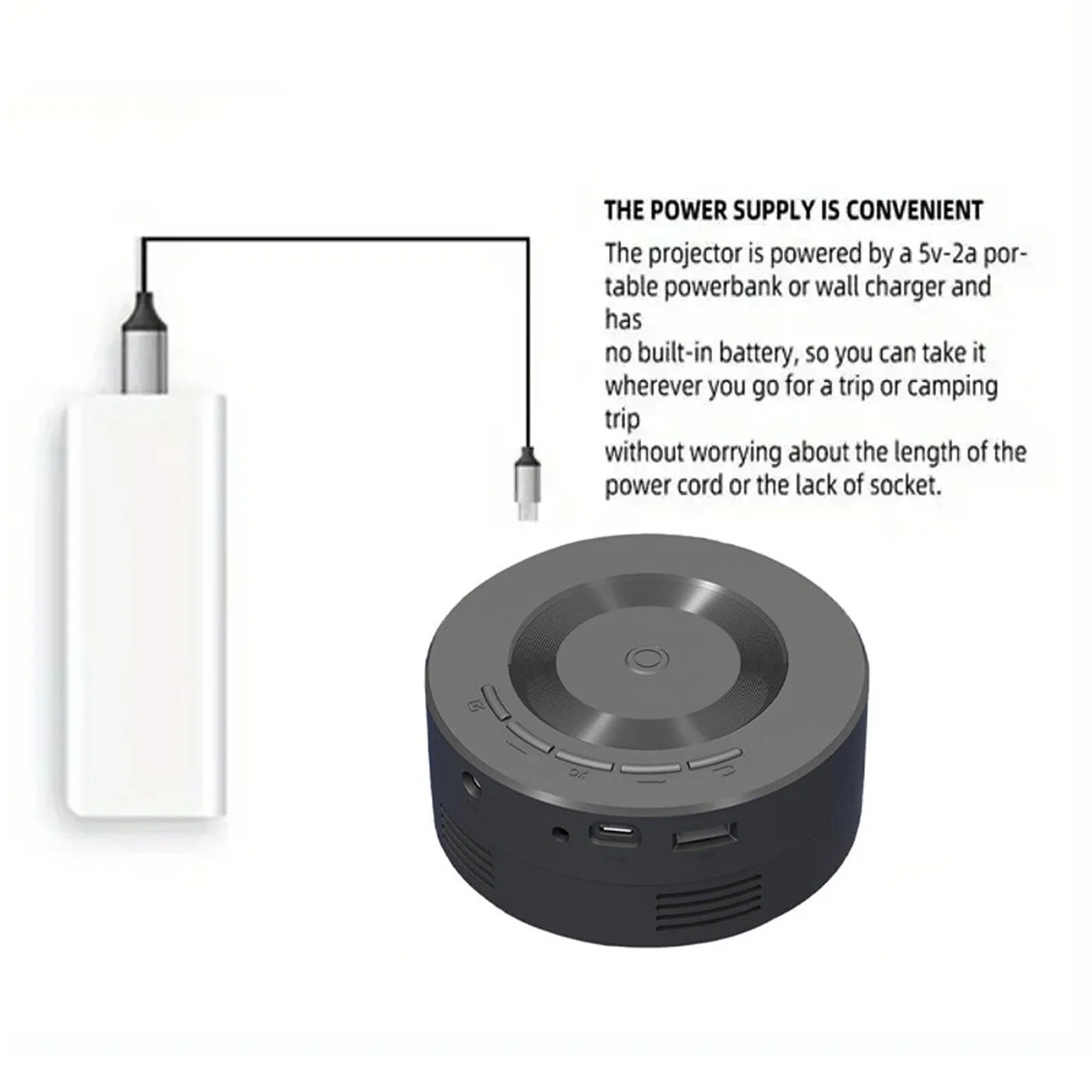 Projector Same Screen Function Small Home Projector Built in Speaker 1080p Eye  Portable for Android for Phone