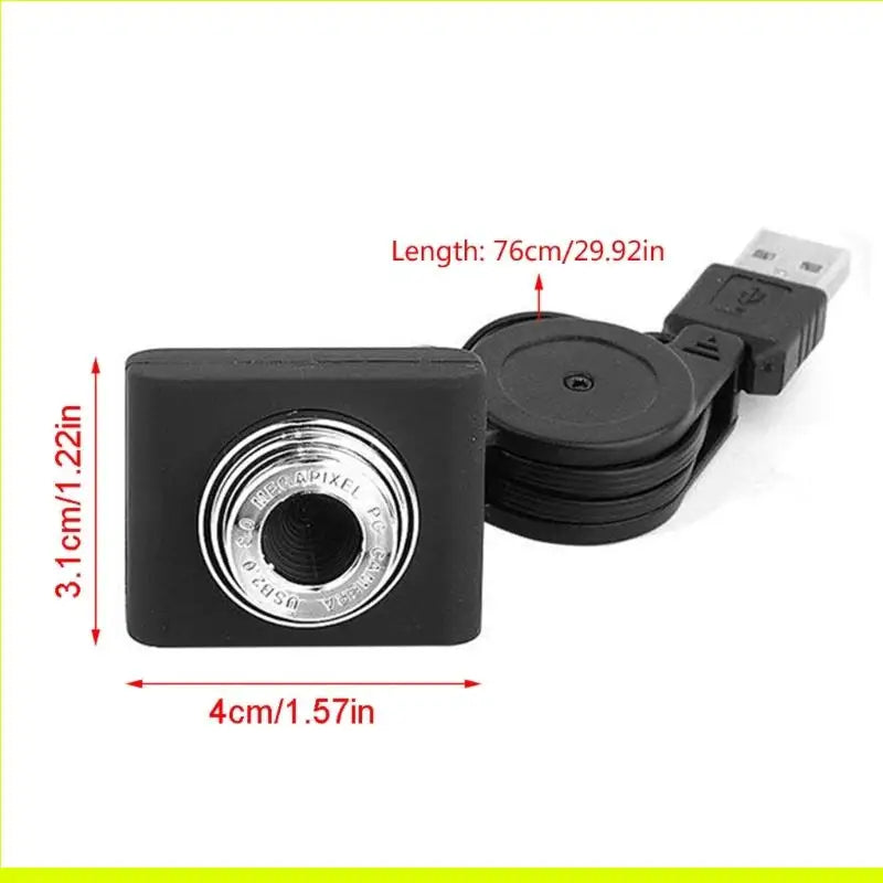Mini cámara web de 8 millones de píxeles para PC con micrófono para ordenador de sobremesa y portátil, USB Plug and Play para vídeo