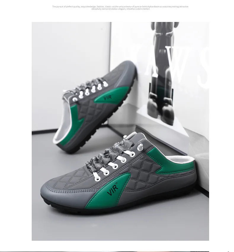 Men's Fashion Soft-soled Half Slippers Men Trendy Casual Shoes Soft Sole Non-slip Shoes New Outdoor Walking Shoes Zapatos Hombre