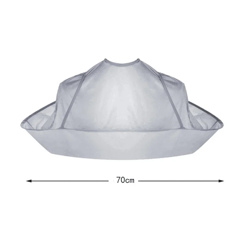 1 capa de corte de pelo impermeable para adultos, paraguas plegable, capa de peluquería, salón de belleza, capa para el cabello