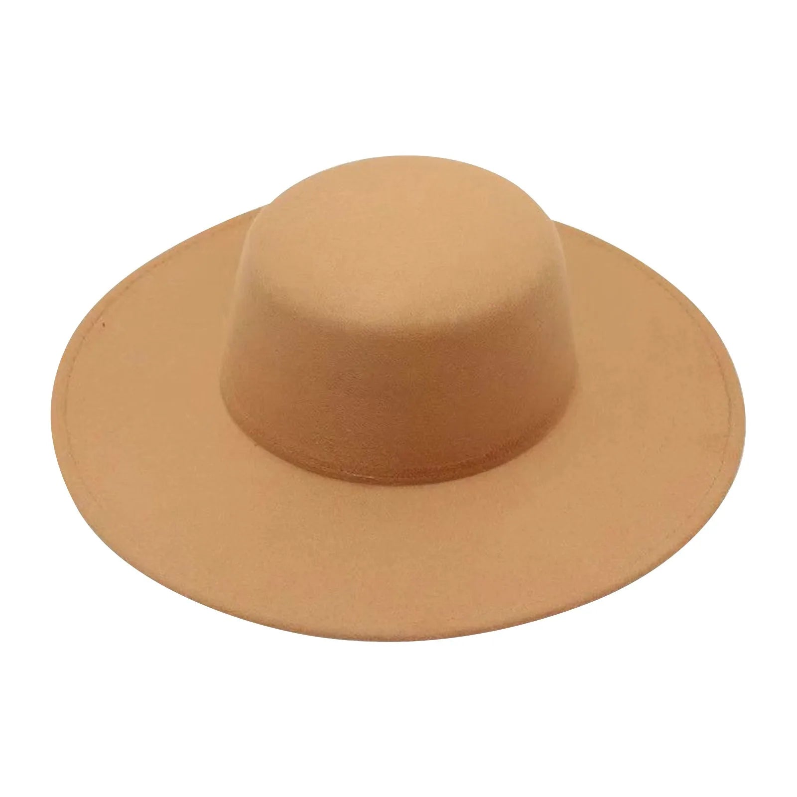 European Fashion Retro Light Flat Party Hat Big Brim Top Hat Catwalk Stage Performance Modeling Felt Jazz Hat