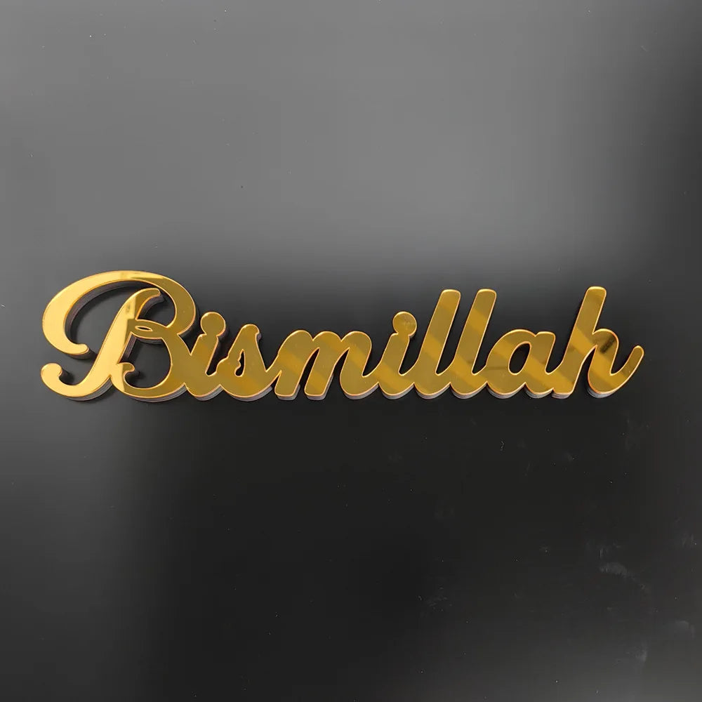Ramadan Bismillah Acrylic Wooden Ornament Eid Mubarak Home Decoration Islamic Muslim Party Supplies Alhamdulillah Mashallah 2025