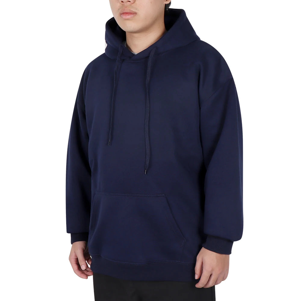 Men Hoodies Sweatshirt Winter and Autumn Fashion Streetwear Casual Men's Solid Color Loose Breathable Pullovers Pocket Hoodie