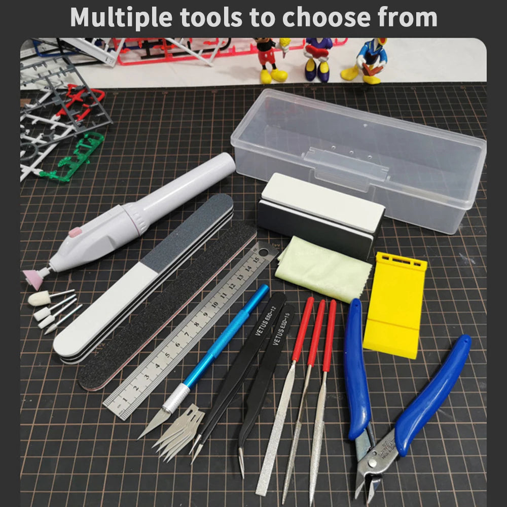 Herramientas básicas de modelismo para manualidades, coche de modelismo, hobby, construcción, reparación, montaje, tijeras, pinzas, kit de fabricación