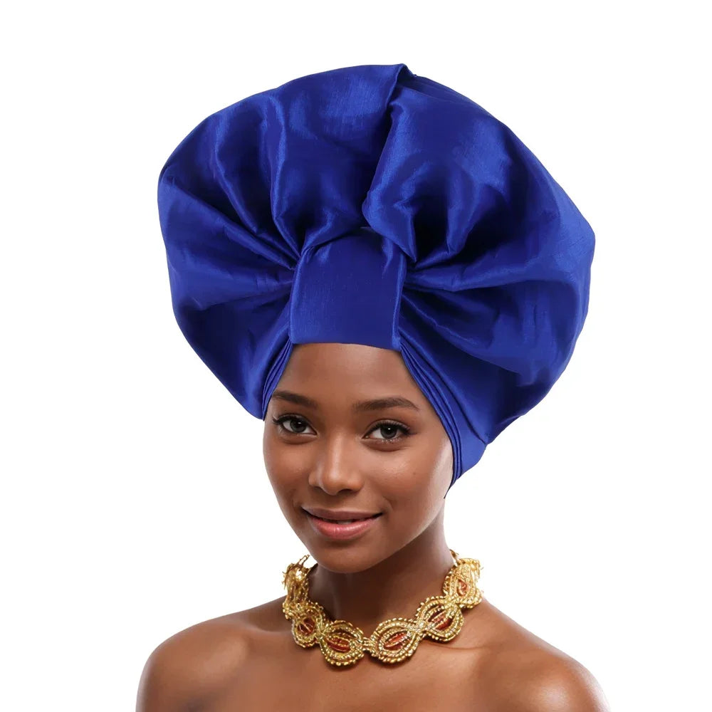Gele Headtie Already Made African Head Wraps for Women Turban Femme Gelee Nigerian Aso Oke Bonnet Femme Diamonds Headtie 2025