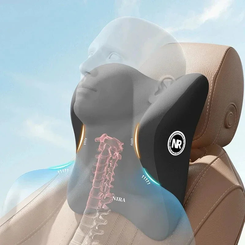 Cojín universal de espuma viscoelástica para reposacabezas de coche, cojín lumbar para la espalda, almohada lumbar, almohada de confort para el cuello, accesorios generales para coche