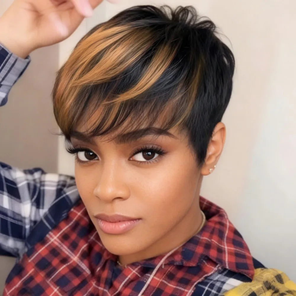 Multi-Color Pixie Wig