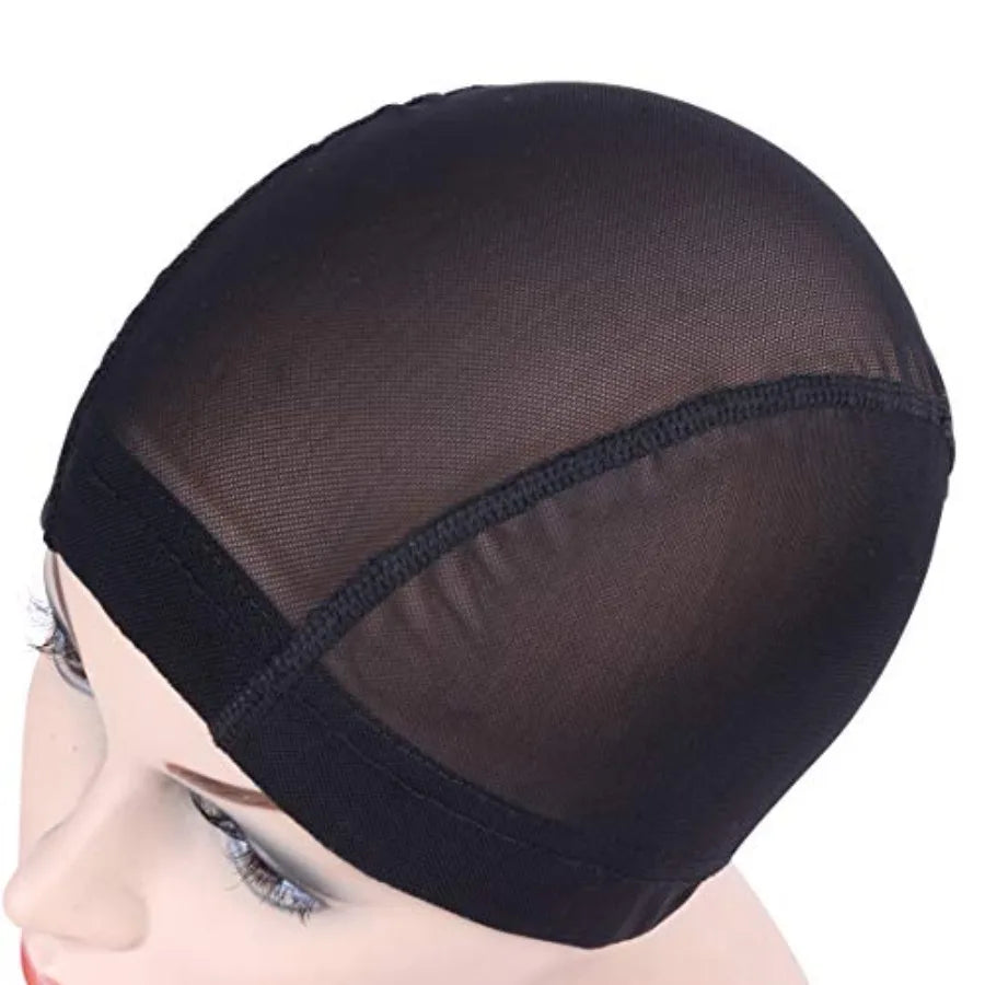 2 PCS/Lot Black Mesh Cap Wig Cap for Making Wigs Stretchable Hairnets with Wide Elastic Band Mesh Cap S