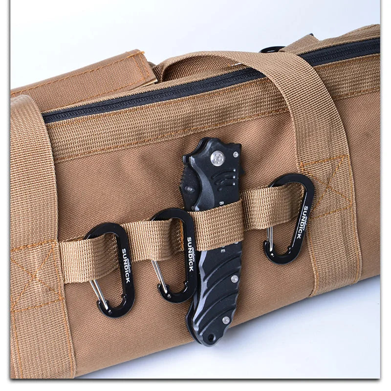 Bolsa de herramientas para camping, gran capacidad, boca ancha, bolsa de almacenamiento, bolsa de equipo resistente al agua