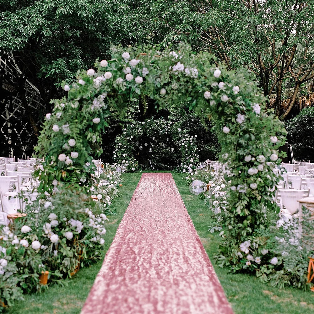 1PC Wedding Aisle Runner Jute Rustic Burlap Table Runners with Fringed Edge Runway Carpet for Weddings Party Bridal Shower Decor