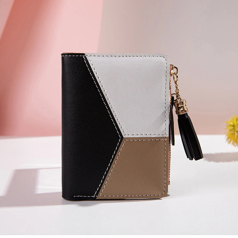 Cartera de mujer de marca de lujo hecha de piel sintética Tarjetero femenino Monederos portátiles para mujer Pequeños monederos con cremallera Regalo para niña