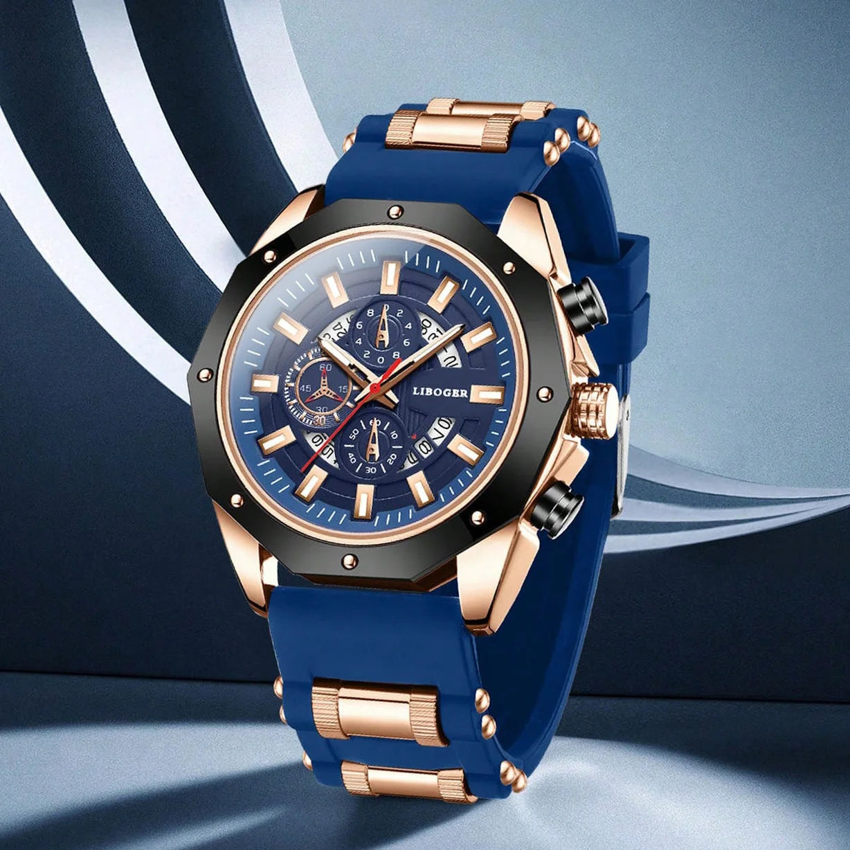 Reloj deportivo de negocios de silicona para hombre