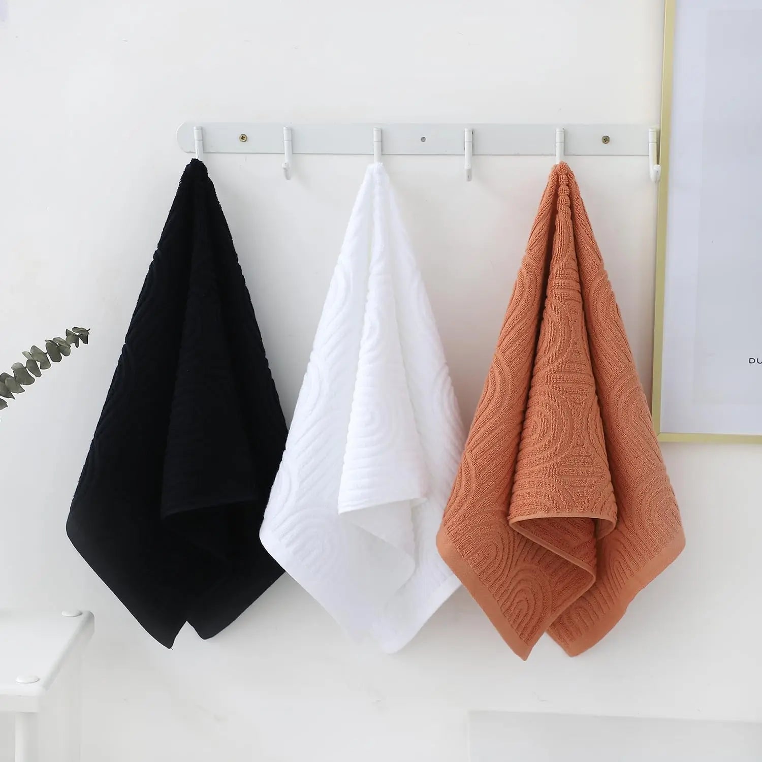 Toallas de mano con estampado a rayas 100% algodón, absorbentes, suaves, decorativas para baño