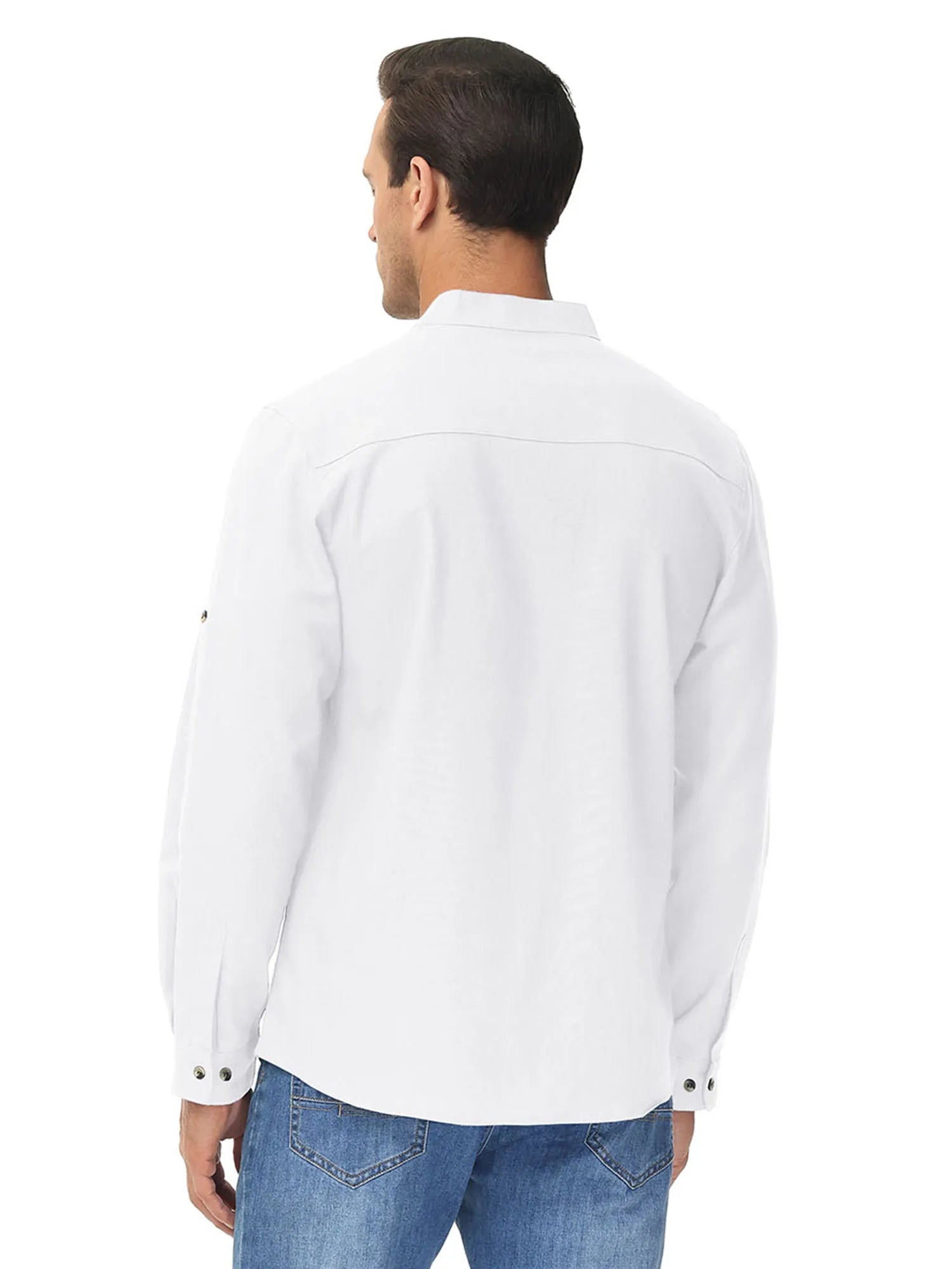 Men's Fashion Collar Henley Shirts Solid Color Casual Shirt for Vacation Men Business Casual Shirt Summer Breathable Daily Shirt