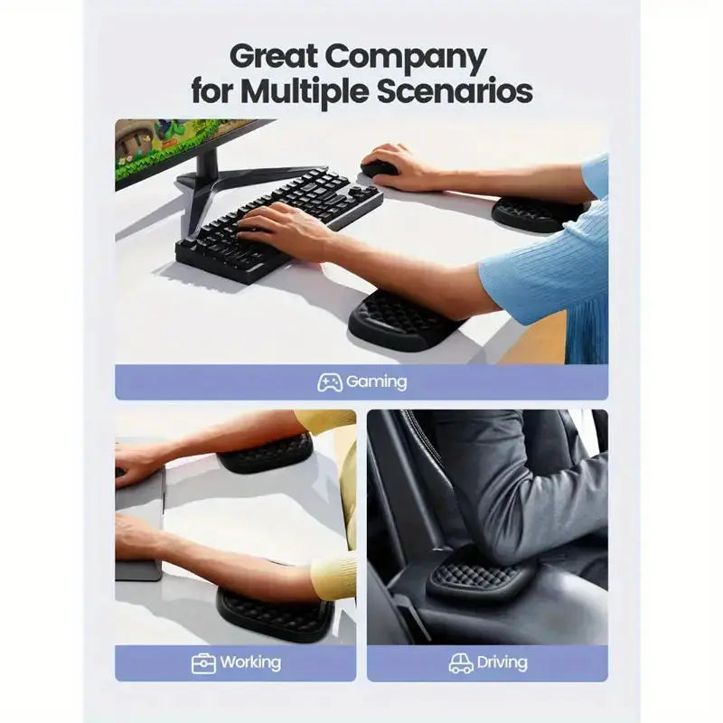 Ergonomic Wrist Rest Pad Armrest Pad Elbow Rest Pad Relief Elbow Pain Computer Armrest Arm Wrist Rest Support Mouse Pad for Desk