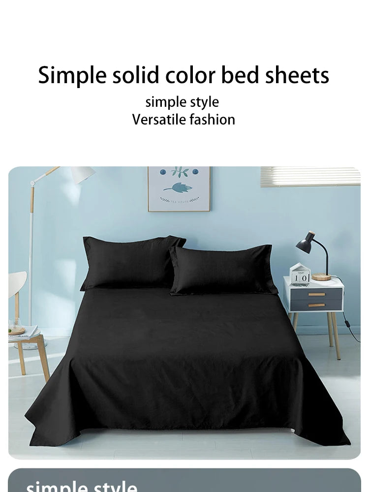 Bed Sheet Solid Colour Dormitory Simple Single Piece Single Double Brushed Bedspread Home B & B Hotel School