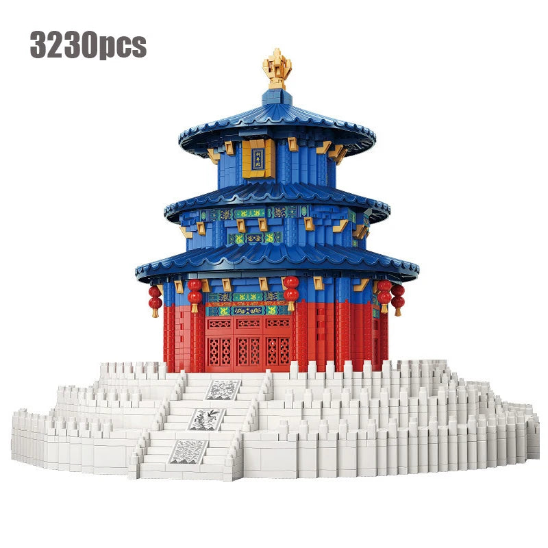 World Famous Architecture Diamond Building Blocks Toy Taj Mahal Vassili Church London Bridge Micro Size Bricks Construction Toys