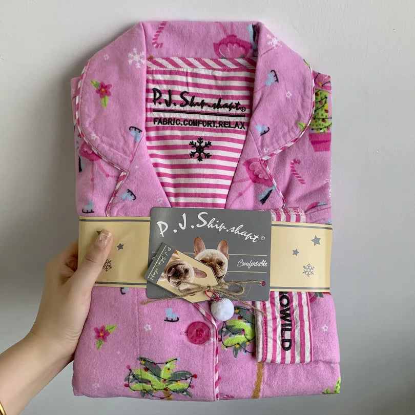 2 Piece Set Pajamas for Women Pj Sets Women 2 Piece Set Outfits 100% Cotton Pajamas for Women Loungwear Set Loose Sleep Homewear