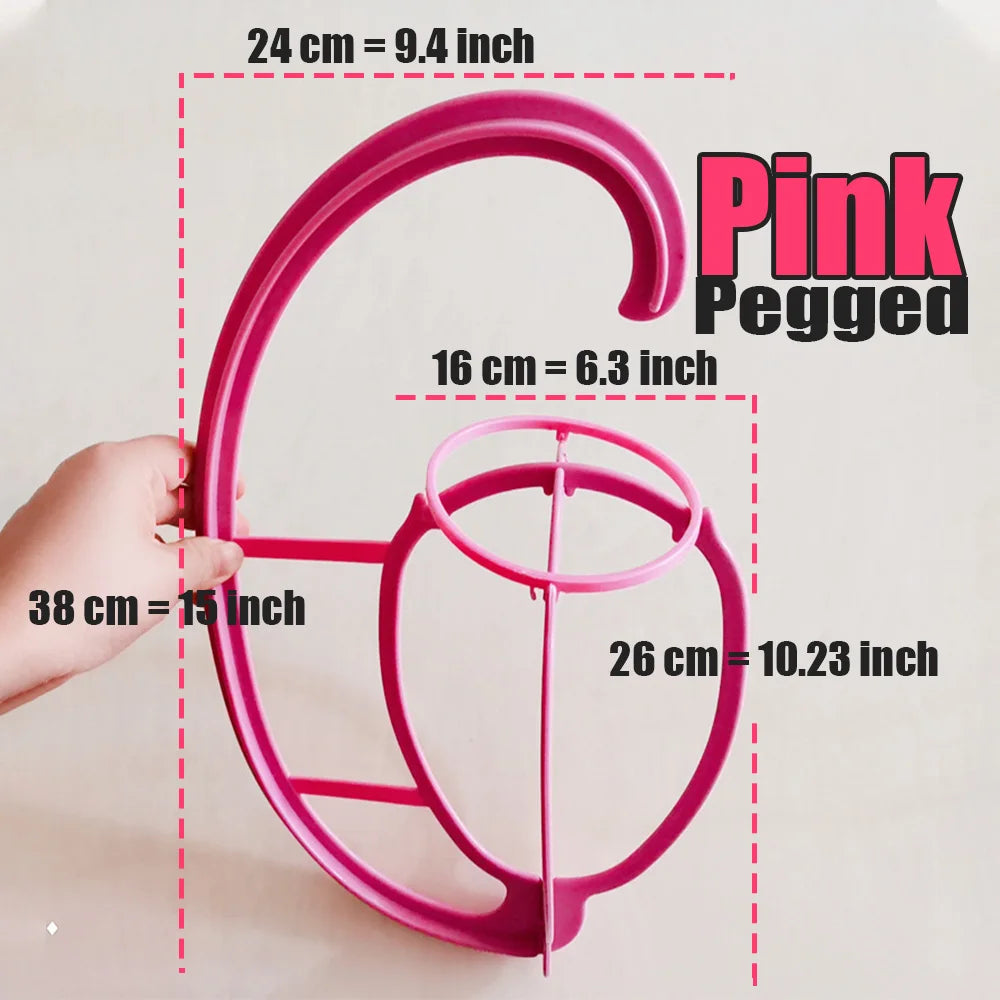 Plastic Wig Stand Portable Wig Head Stand Blank Pink Wig Hang Holder Stand Durable Hair Display Tools Wig Accessories