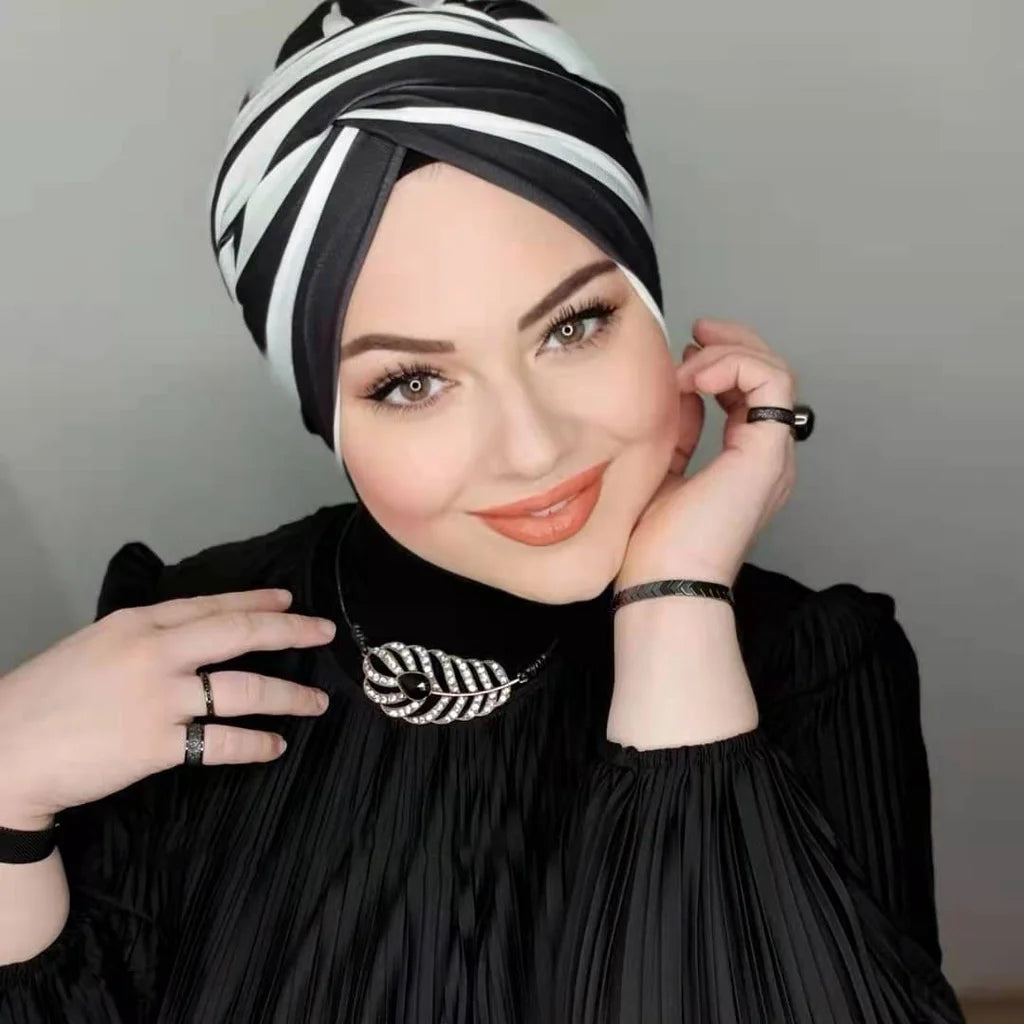 Gorro de Hiyab Musulmán Modesto – Envoltorio Instantáneo de Jersey