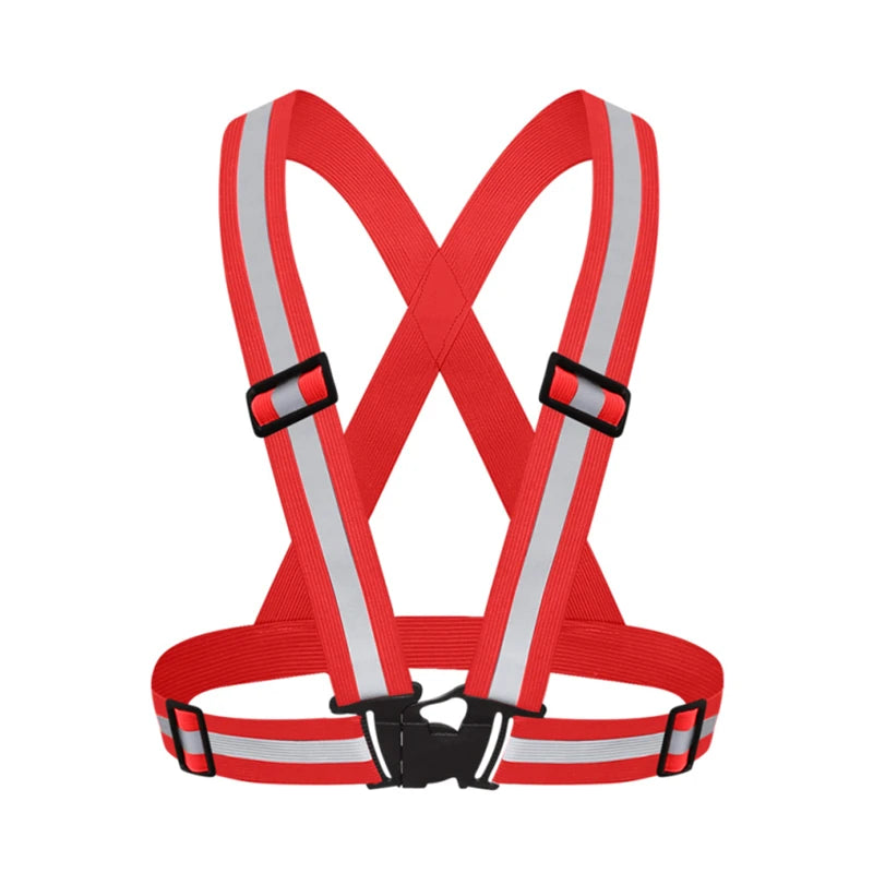 2/1PC Outdoor Night Walking Safety Vests Highlight Adjustable Lightweight Reflective Vest Biking Safety Strap Waterproof Running