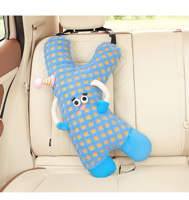 CuteY Shape Kids Travel Safety Pillow Car Seat Neck Pillow Car Sleep Long Distance Travel Pillow Head Pillow Support Kids Adults