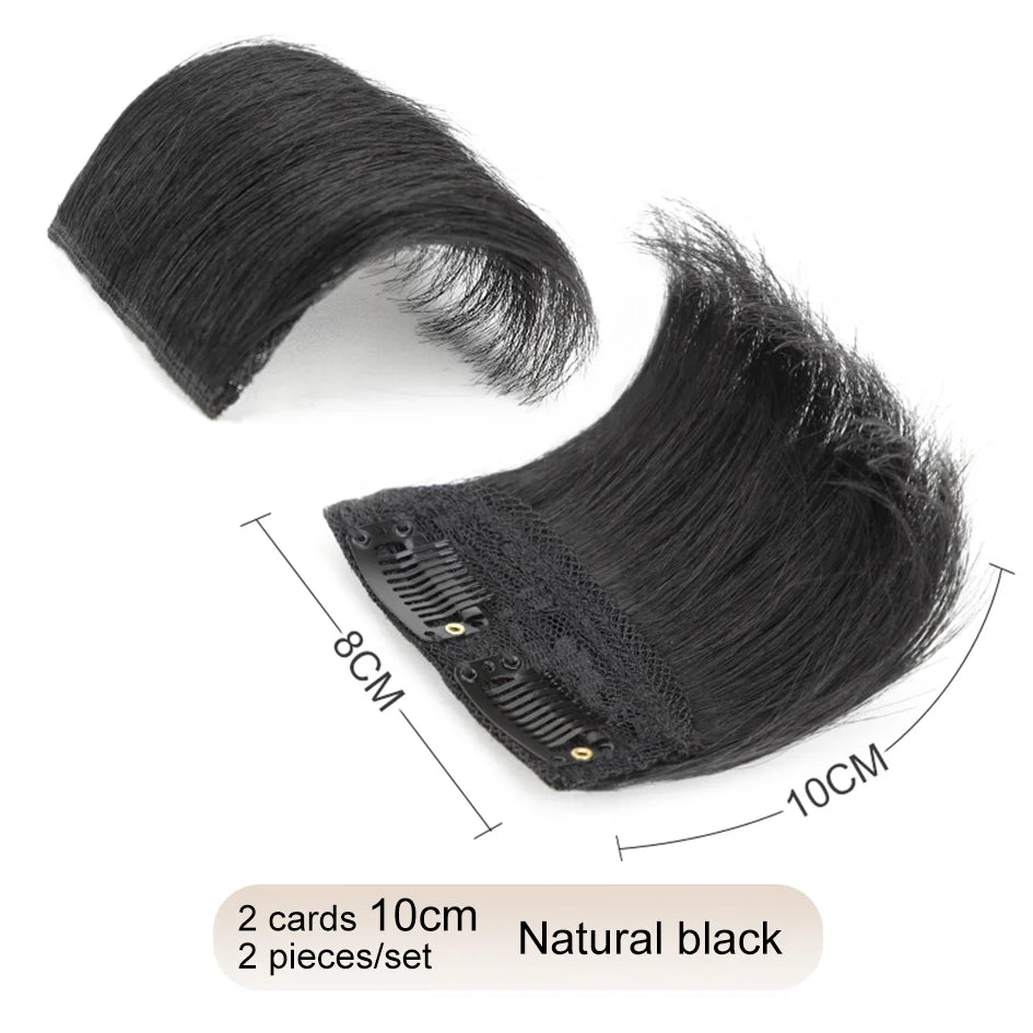 Extensiones de pelo sintético de 2 piezas/juego, extensiones de pelo, aberturas y piezas de repuesto para la parte superior, artefacto de reemplazo