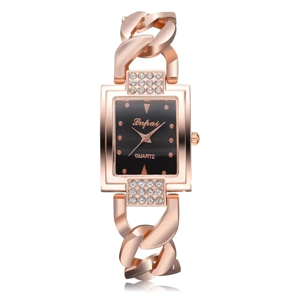 Relojes de Mujer de Marca Superior, Lujo, Pulsera Dorada, Reloj de Mujer, Relojes de Rhinestone para Dama, Reloj, Reloj Mujer, Montre Femme