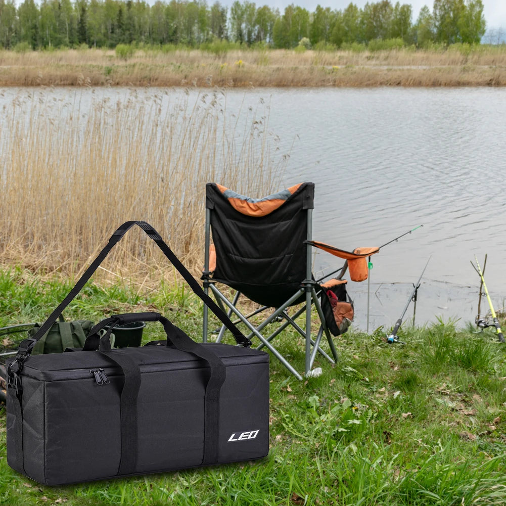 Fishing Tools Carrier Bag Multifunctional Fishing Gears Organizer Waterproof Fishing Accessories Shoulder Bag
