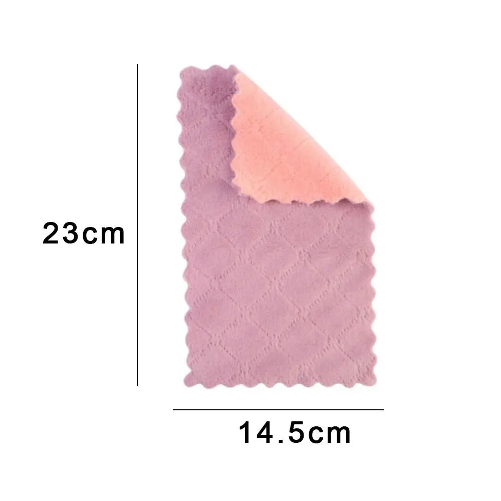 Kitchen Anti-grease Wiping Rags Efficient Super Absorbent Microfiber Cleaning Cloth Home Washing Dish Kitchen Cleaning Towel