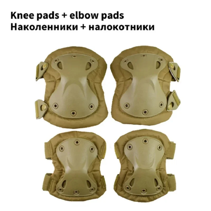 Tactical Knee Pad Elbow CS Military Protector Army Airsoft Outdoor Sport Hunting Kneepad Safety Gear Knee Protective Pads