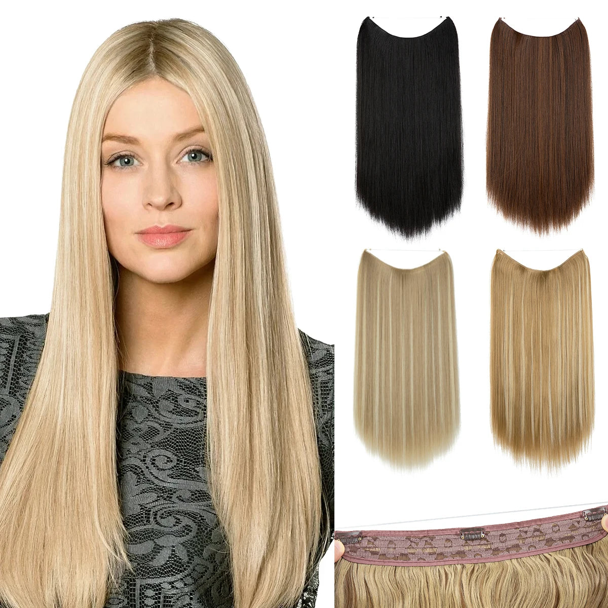 Invisible Wire Straight Hair Extension