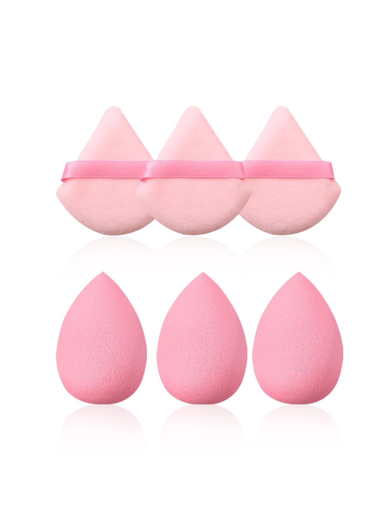 Pink Series Makeup Tools Kit Party Makeup Brushes Blender Sponges & Storage Bag , Bowknot Headband Wristbands